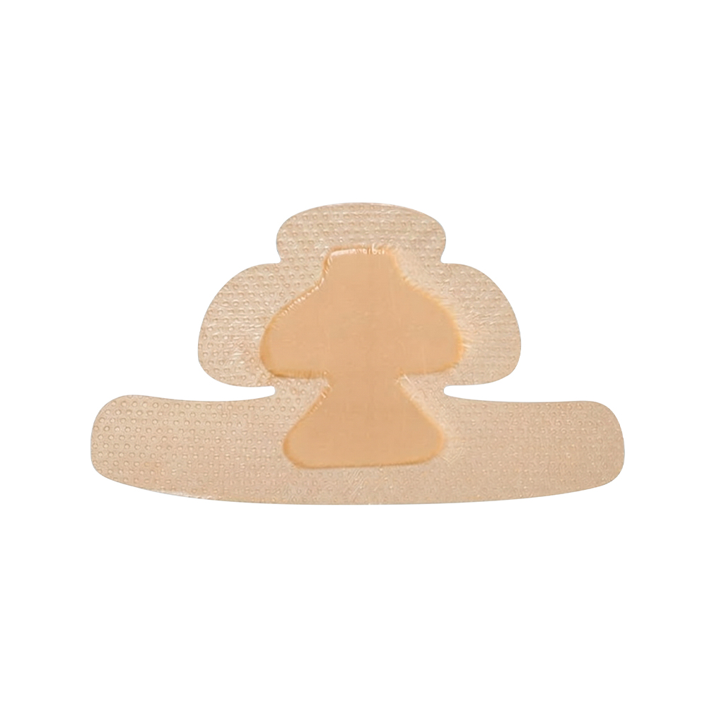 Medicazione in schiuma bordata in silicone a forma di tallone