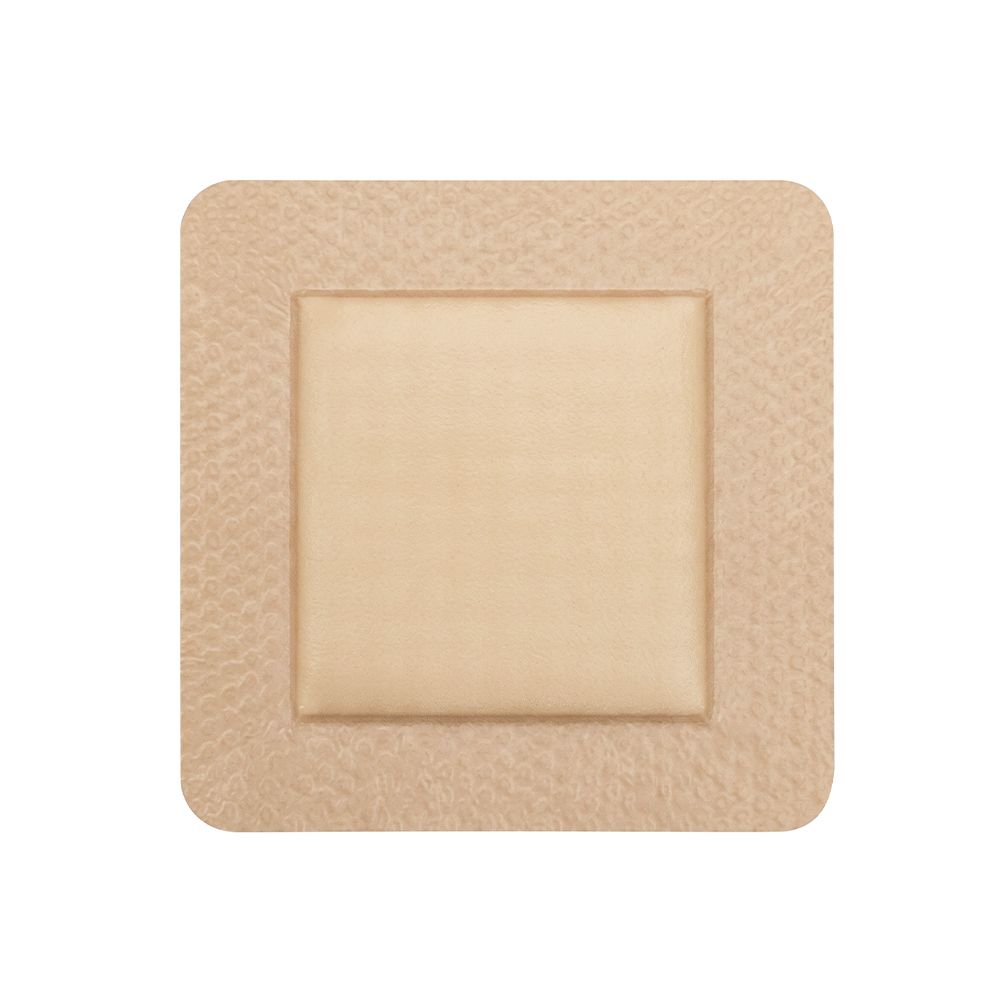 Medicazione in schiuma con bordo in silicone da 5x5 cm