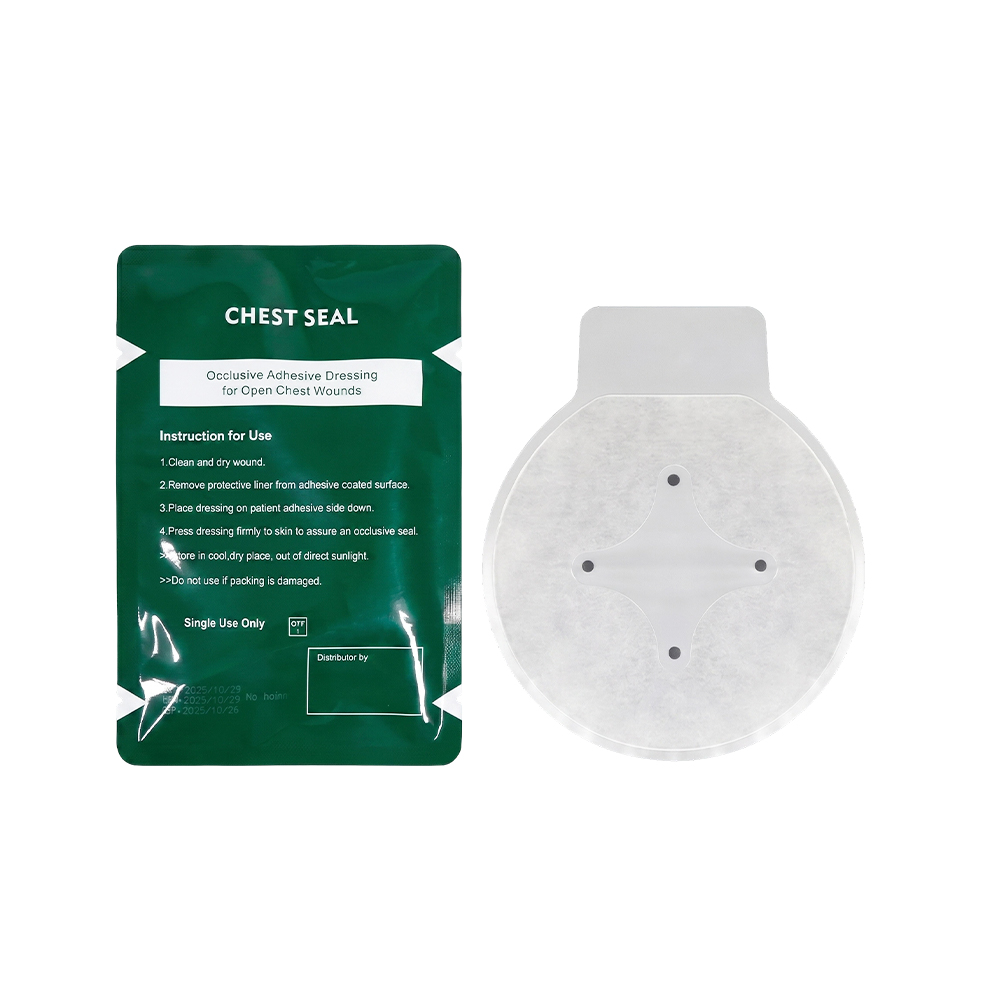 Medicazione occlusiva con sigillo toracico (4 fori)