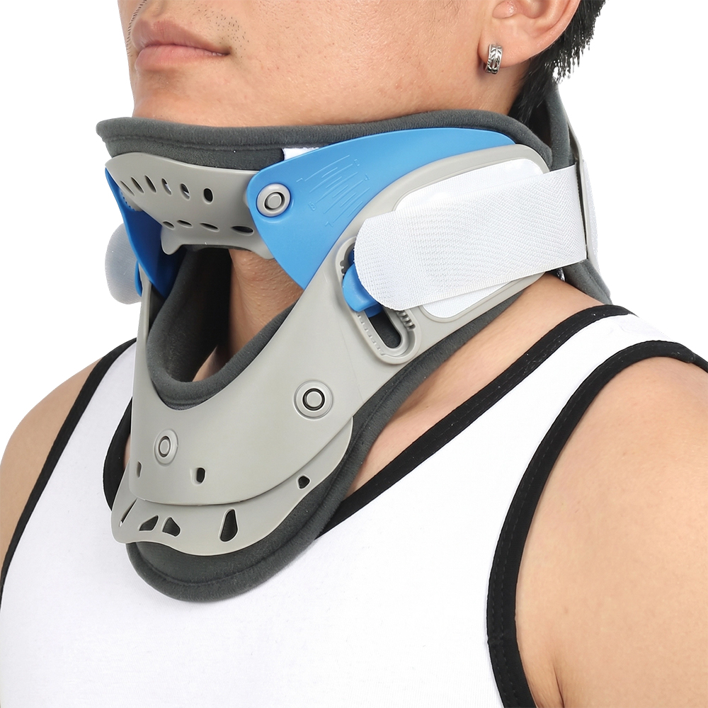 Tutore di supporto per collo cervicale regolabile