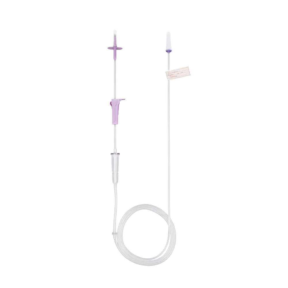 Linea di infusione di alimentazione con tubo sterile con punta