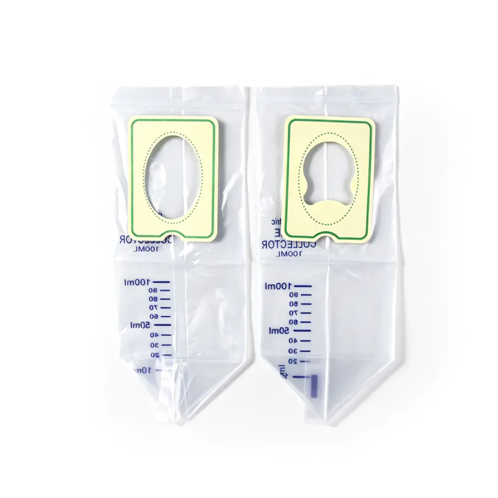 Sacca per la raccolta delle urine adesiva delicata universale pediatrica da 100 ml/200 ml